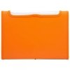 Teczka harmonijkowa z gumką 13-przegródek okno PVC RIO pomarańczowa 38128 ORANGE DELI